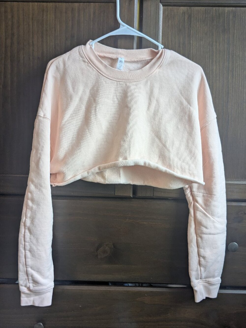 Alo Peach Cropped Sweatshirt – Size S, Like New